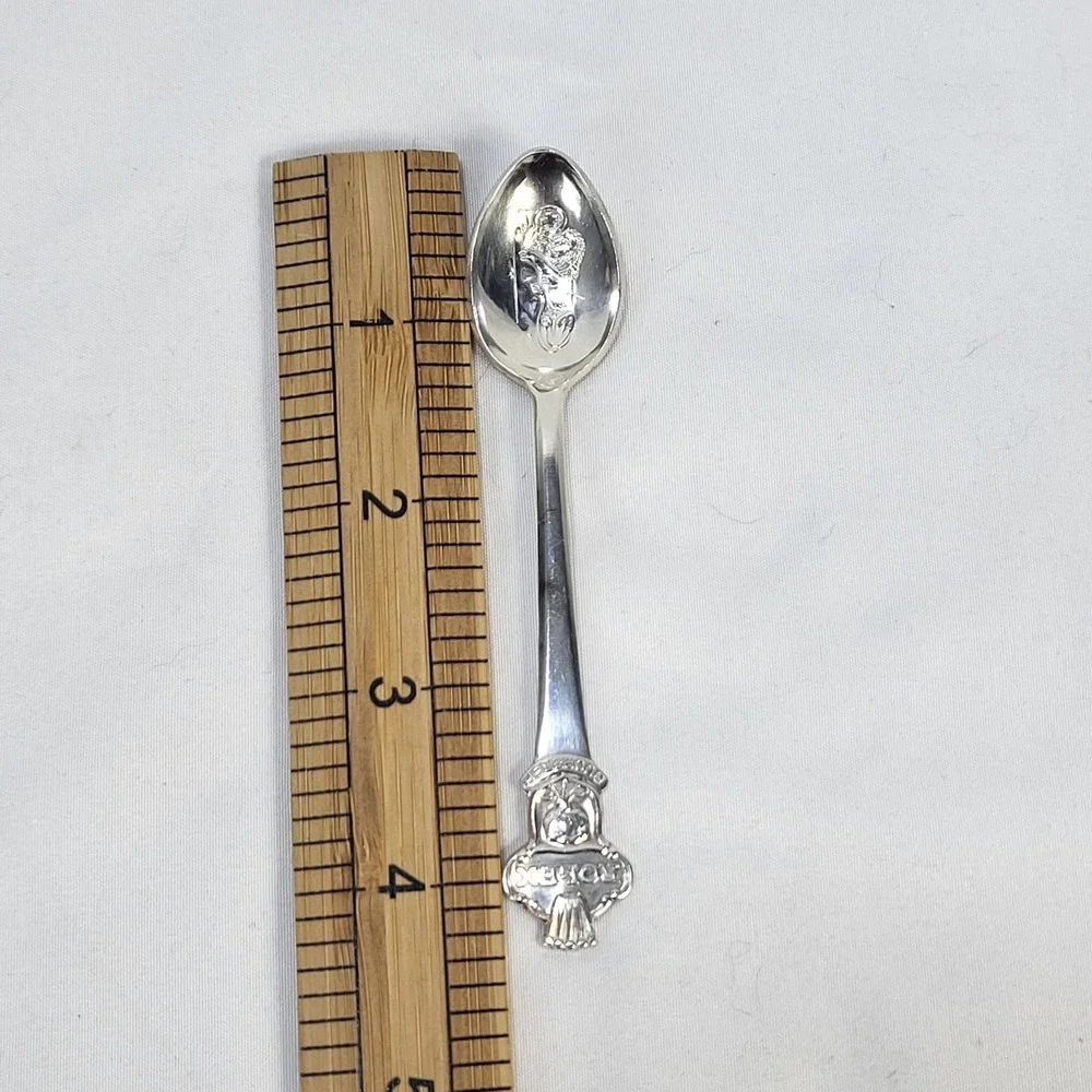 Rolex Bucherer Switzerland Watch Souvenir Spoon Lucerne Lion Rose Silver tone